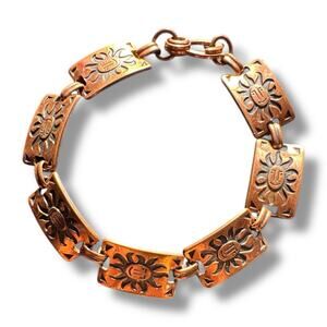 Southwestern Copper Talavera Sun Bracelet
